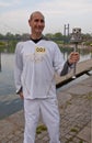 Olympic Torchbearer Paul Giblin, Royalty Free Stock Photo