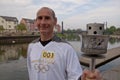 Olympic Torchbearer Paul Giblin, Royalty Free Stock Photo