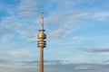 The Olympic tower in the Olympiapark in Munich, Germany during s