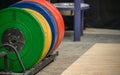 Olympic Weightlifting Plates Royalty Free Stock Photo