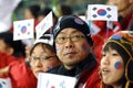 Olympic Winter Games Turin 2006, Korean fans celebrate in the stands