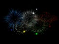 Olympics colored fireworks