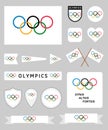Olympics flags set Royalty Free Stock Photo