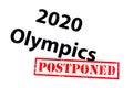2020 Olympics POSTPONED Royalty Free Stock Photo