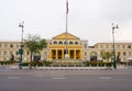 The facade yellow building of Ministry of Defence is a cabinet-level government department of the Kingdom of Thailand.