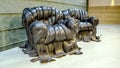 Chairs made from used car tires Royalty Free Stock Photo