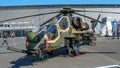 T-129B Atak military helicopter displayed at ILA 2014 Air show. Royalty Free Stock Photo