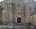 Facade of the monastery of Santa Maria de Mezonzo, La CoruÃÂ±a, Spain, Europe