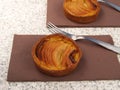 Two individual French apple tartes Royalty Free Stock Photo
