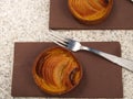 Two individual French apple tartes Royalty Free Stock Photo