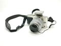 Olympus Pen Lite EPL-5 camera on white background Royalty Free Stock Photo