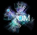 Om, Amen, Aum letters Royalty Free Stock Photo