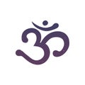 Om Aum Ohm india sumbol meditation yoga mantra hinduism buddhism Royalty Free Stock Photo
