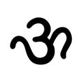 Om / Aum - sign and symbol of hinduism icon. Royalty Free Stock Photo