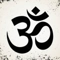 Om Aum - symbol of Hinduism flat icon for apps and websites