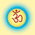 Om and blue gradiant background