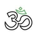 Om icon vector image.