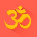 Om sign. Induism symbol. Vector simple illustration Royalty Free Stock Photo