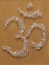 Om Spiritual Symbol from quart crystals