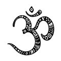 Om symbol. Aum, ohm.