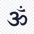 Om transparent icon. Om symbol design from Religion collection.