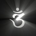 OM word enlightenment light flare Royalty Free Stock Photo