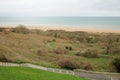 Omaha Beach in Colleville sur Mer in Normandy Royalty Free Stock Photo