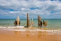 Omaha Beach Memorial Sculpture in Saint-Laurent-sur-Mer Normandy France