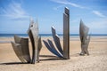 Omaha beach world war 2 memorial to fallen American soldiers Royalty Free Stock Photo