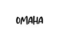 Omaha city handwritten typography word text hand lettering. Modern calligraphy text. Black color