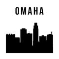 Omaha city simple silhouette.