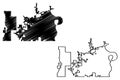 Omaha City map vector