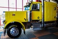 OMAHA, NEBRASKA - FEBRUARY 24, 2010 - Yellow Peterbilt 379 semi