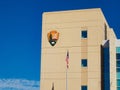 Building in Lewis and Clark Landing National Park in Omaha, Nebraska, United States Royalty Free Stock Photo