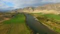 Omak Farmland Foothills Okanogan River Highlands Washington State