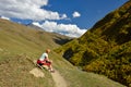 Omalo trekking, Caucas, Georgia Royalty Free Stock Photo