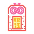 omamori amulet shintoism color icon vector illustration