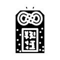 omamori amulet shintoism glyph icon vector illustration