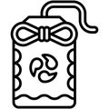 Japanese amulet icon, Japanese New Year related vector