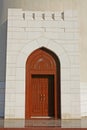 Oman, architecture representing a wooden doorway Royalty Free Stock Photo