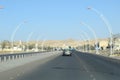 Oman city highway road travel. Muscat, Oman : 21-09-2020