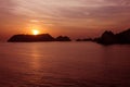 Oman coast sunset sea view, Muscat seaside Royalty Free Stock Photo