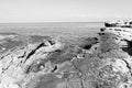 in oman coastline sea ocean gulf rock and beach relax near sky