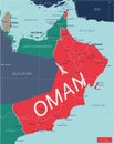 Oman country detailed editable map