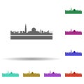 Oman detailed skyline multi color icon. Simple glyph, flat vector of cities icons for ui and ux, website or mobile application