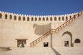 Oman flag Shadow on Nizwa castle Royalty Free Stock Photo