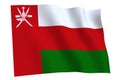 Flag of Oman waving in the wind