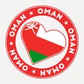 Oman heart flag badge.