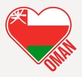 Oman heart flag badge.