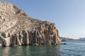 Oman - Musandam Fjords - Dramatic coastal cliffs Royalty Free Stock Photo